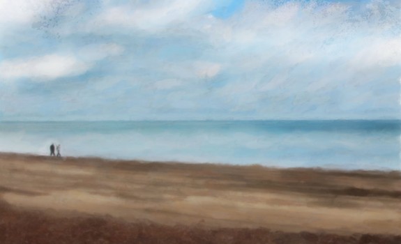 Digital Painting: Calm Blue Lake 4