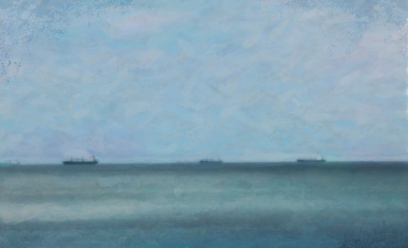 Digital Painting: Calm Blue Lake 3