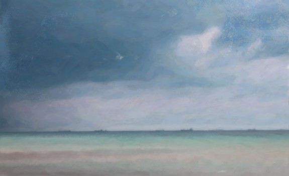 Digital Painting: Stormy Lake Huron