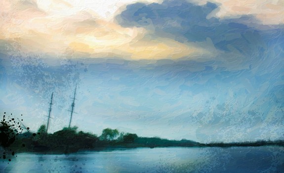 Digital Painting: Shipwreck From A Distance 1