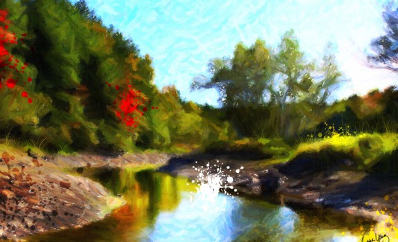 Digital Painting: Poconos Landscape